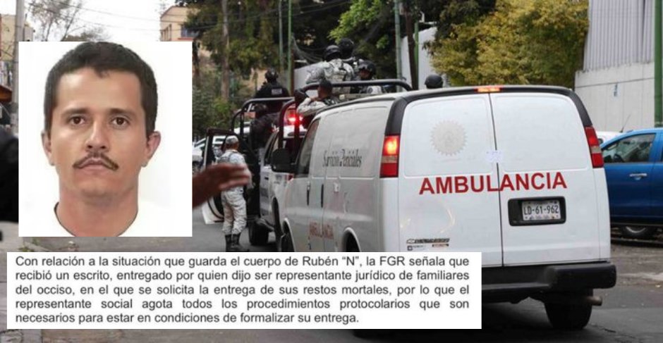 FAMILIA DE ‘EL MENCHO’ RECLAMARÁ SU CUERPO, INFORMA LA FGR